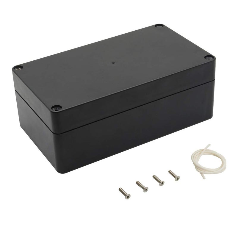 LeMotech Project Box ABS Plastic Junction Box IP65 Waterproof Electrical Boxes Universal Enclosure Black 6.2X 3.5X 2.4 inch (158x90x60mm)ï¼ˆPack of 1ï¼‰ - Image 1